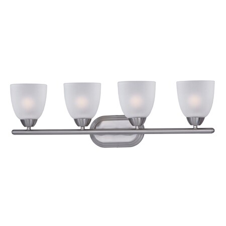Maxim Axis 4-Light 28.5" Wide Satin Nickel Vanity Light 11314FTSN